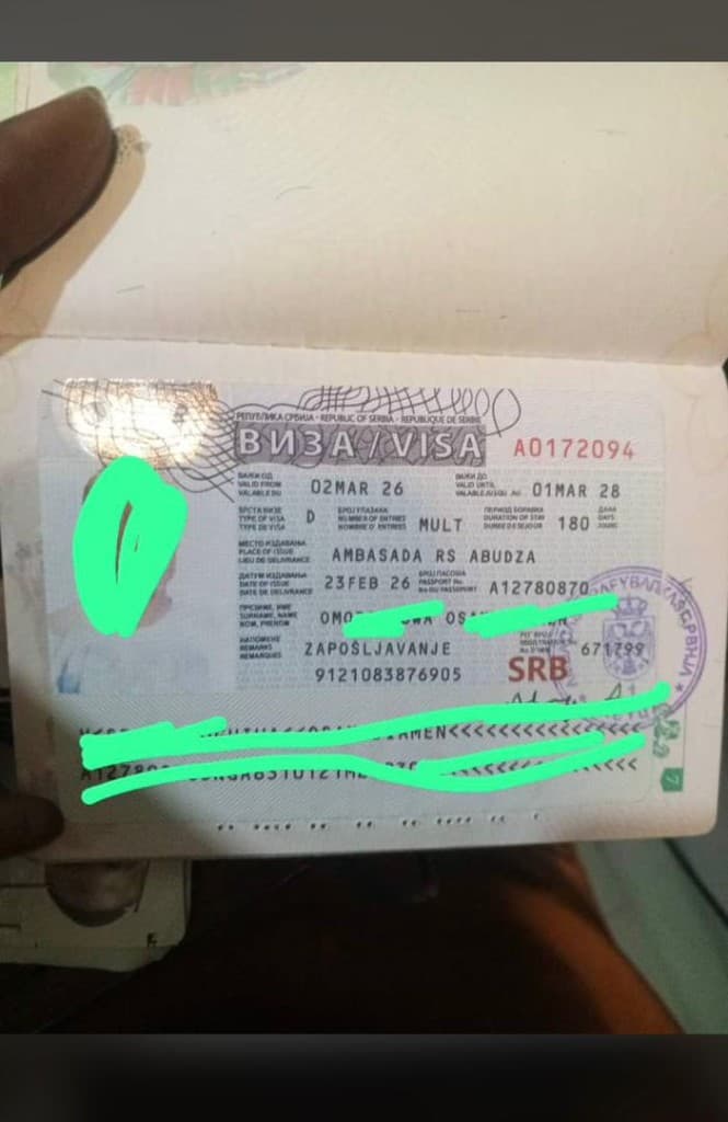 Serbia — Type D Work Visa Approval